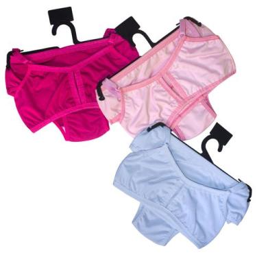 Imagem de Conjunto Menina Moça Kit De 3 Calcinha E Sutiã Juvenil Sem Bojo - Empó