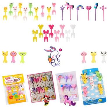 Imagem de Kit Garfinhos Palitinhos Infantis Para Petisco Frutas - 33pç - PromoGa