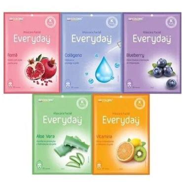 Imagem de Kit 5 Mascara Cuidado Facial Skin Everyday Sp Colors Atacado - OEM