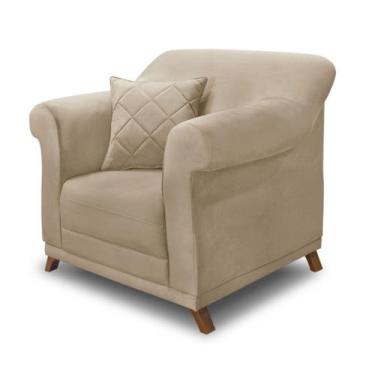 Imagem de Poltrona Decorativa Estofada Sala Quarto Escritório Leitura Fiorela - 