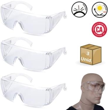 Imagem de Oculos Epi Segurança Uv Ca Sobrepor Incolor Proteçao Anti Risco Fronta