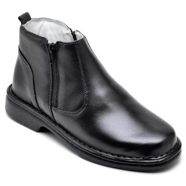 Imagem de Botina Bota Masculina Comfort Couro Floter Confortável Zíper 4002 - Ra
