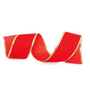Imagem de Fita Decorativa 210911 Largura 6,3cm Vermelho C/914cm - CROMUS, ÚNICO