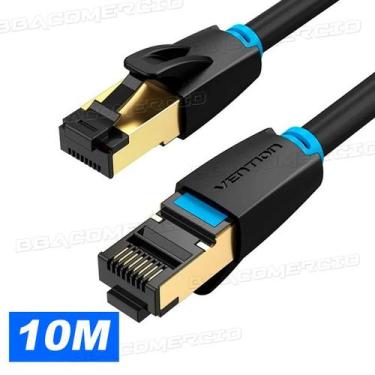 Imagem de Cabo Vention Rede Rj45 Cat8 40gbps 2000mhz 10m 10 Metros Ika