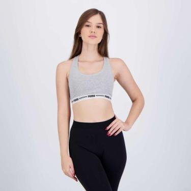Imagem de Top Nadador Puma Feminino Cinza, EG