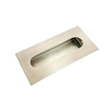 Imagem de Kit 4 Puxadores Porta Armário Concha De Embutir Aço 10cm - DECORPLACE,