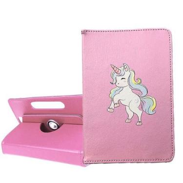 Imagem de Capa infantil Unicórnio Giratória p/ Tablet Twist Tab M7 Mirage 7 pole