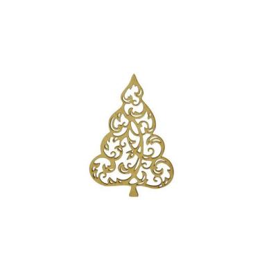 Imagem de Kit 10 Aplique Decorativo Árvore de Natal P 13x9 Mdf Madeira - ATACADÃ