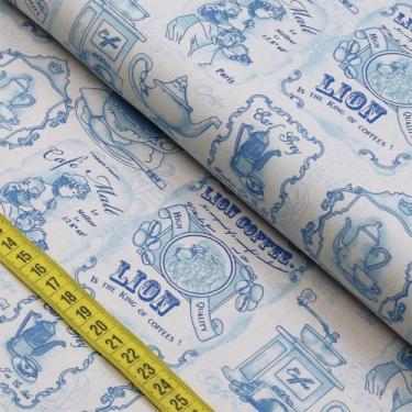 Imagem de Tecido Estampado para Patchwork - Provençal : Azul (0,50x1,40) - Ferna