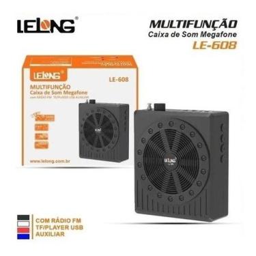 Imagem de Caixa De Som Megafone Multifunção Lelong Le-608 C/ Rádio Fm