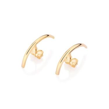 Imagem de Brinco Ear Hook Liso - Rommanel 527157, Dourado