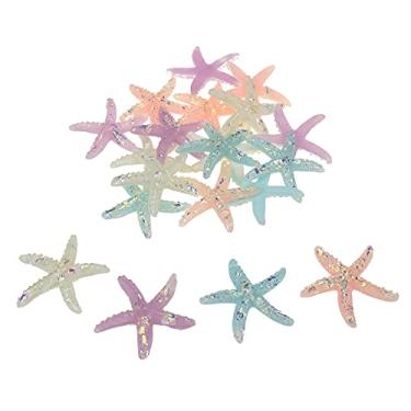 Imagem de Semetall Slime Charms 20 Pcs Starfish Shape Ornaments Resin Flat Back for Scrapbooking Craft Decoration and DIY Craft Making