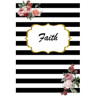 Imagem de Faith: Classic Floral Personalized Notebook/Journal/ Log Book/ Planner With Name, 110 pages of your selected paper, planner. Size: 6” x 9”