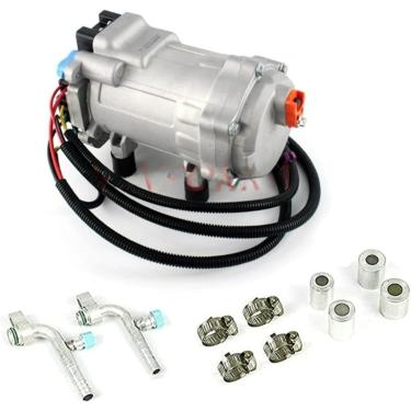 Imagem de Compressor de ar condicionado elétrico integrado 12V 24V, compressor de ar condicionado DC 12V, compressor DC para veículo, 24v
