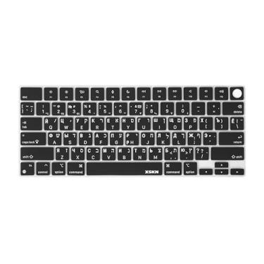 Imagem de XSKN Capa de silicone para teclado versão russa hebraico dos EUA para Apple desde 2021 lançado MacBook Air 13,6 15,3 polegadas MacBook Pro 14,2 16,2 polegadas com M1 M2 M3 M4 e Touch ID NÃO é