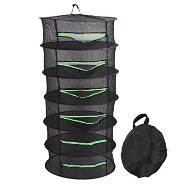 Imagem de Rack de secagem de ervas dobrável Vomeko, secador dobrável suspenso de malha respirável, cesta suspensa, rede seca de malha suspensa de plantas com zíperes, para secar ervas,