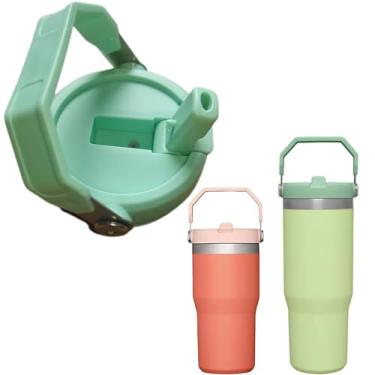 Imagem de Tampa de canudo de substituição de 850 g - Apto para Stanley 590 ml, 850 g Iceflow Flip Tumbler (Lago Verde)