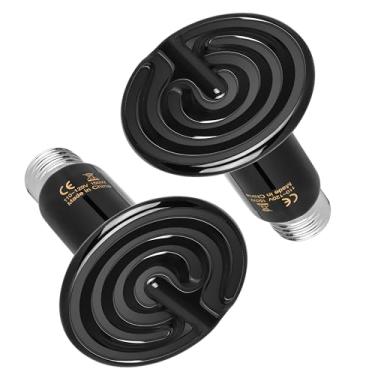 Imagem de HealSmart Lâmpada de calor de réptil 150W, emissor de calor de cerâmica, sem emissão de luz, adequado para cobra/lagarto/aranha, crescimento de plantas e incubação de frango, pacote com 2