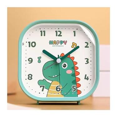 Imagem de LICONG-2020 Despertador super alto, despertador de desenho animado, sem tique-taque com luz noturna, despertador de 10 cm, relógio operado por bateria para cabeceiras de cama, sala de estar, relógios