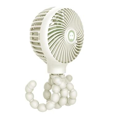 Imagem de TRELC Mini ventilador de carrinho de mão, ventilador de bebê portátil pessoal de 4000 mAh com tripé flexível, versão atualizada 2025, presente para crianças, ventilador recarregável para escritório,