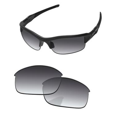 Imagem de PapaViva Lentes de reposição para óculos de sol Oakley Flak Jacket OO9008 63 mm, Gradiente cinza, Flak Jacket