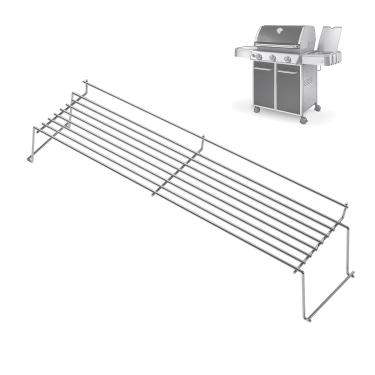 Imagem de BQMAX Rack de aquecimento de grelha 65054 para Weber Genesis 300 Series (2007-2016) E310 E330 E320 para Weber Genesis 300 peças de reposição para rack de aquecimento Weber E310 62749 81323