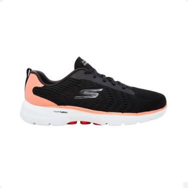 Imagem de Tênis Running Feminino Skechers Go Walk 6-Bold Vision Preto, Bkw, 34