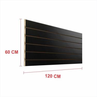Imagem de Painel canaletado 18mm preto altura 60 cm comp 120 cm - E-nichos