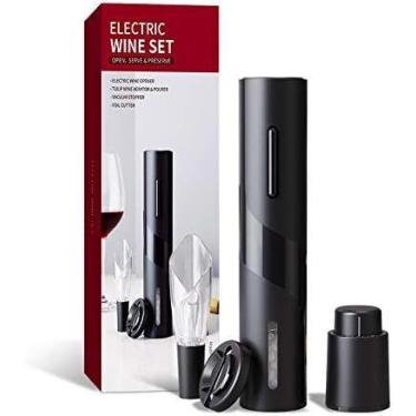 Imagem de Abridor De Vinho Elétrico Kit Aerador Tampa a Vacuo Cortador - SForte