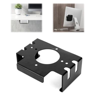 Imagem de Suporte embaixo da mesa para Mac Mini, suporte embaixo da mesa de aço carbono com parafusos para monitor suporte suporte dock compatível com Mac Mini M4 e M4 Pro 2024