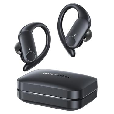 Imagem de NS18 Fones de Ouvido Bluetooth para Treino - 12 Horas de Bateria, À Prova de Suor, App Personalizável, Drivers de 13mm com Graves Potentes, Microfone para Chamadas Claras (Preto)