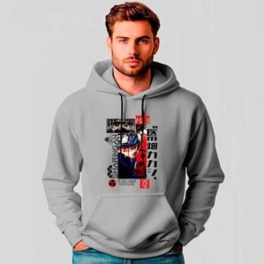 Imagem de Moletom Canguru Estampado Kakashi Anime Naruto REF1293-Masculino