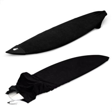 Imagem de Capa Prancha de Surf 6’5 Universal Toalha Shotboard Capa Camisinha 6'5 Tecido Macio com Ajuste e Proteção no Transporte Modelo Camisinha com Proteção Acolchoada no Bico (Preto)