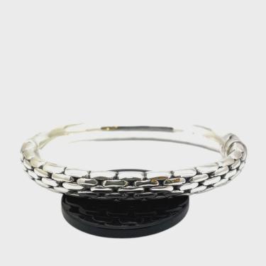 Imagem de Bracelete Especial Oca Gomos Prata De Lei 925 Italiana 26860