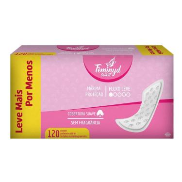 Imagem de Absorvente Feminyd Protetor Diário Suave Leve120 Pague100 Unidades