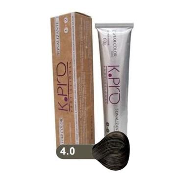 Imagem de Tonalizante Profissional sem Amônia k.pro Caviar Color 4.0 Castanho Médio Natural 60g
