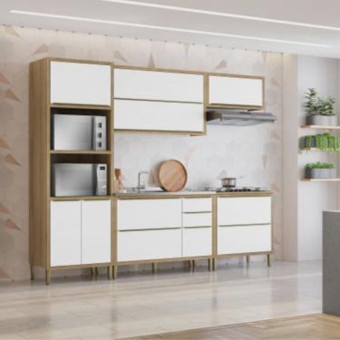 Imagem de Armário Jogo De Cozinha 5 Peças Paola Carvalho Dakar/ Branco Brilho