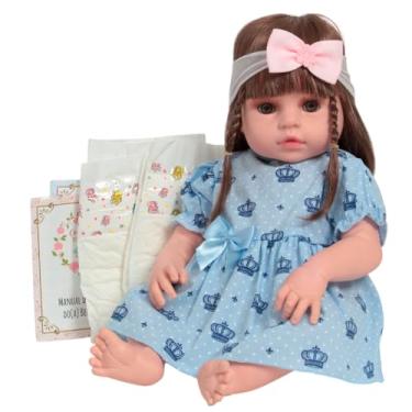 Imagem de Bebê Reborn Boneca Realista 46cm Vestido + Acessórios