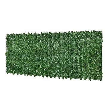 Imagem de Rolo de cerca viva verde folha de hera artificial 3 m x 1 m privacidade cerca de jardim paisagismo parede proteção UV desbotamento decorativa verde decorativa decorativa (cor: 1,5 x 4 m/4,92 x 13,12