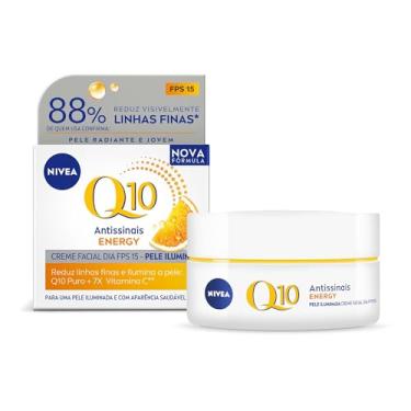 Imagem de NIVEA Creme Facial Antissinais Q10 Energy Dia FPS 15 50g - Proporciona sensação instantânea de pele macia e iluminada, aliviando sinais de cansaço e falta de luminosidade
