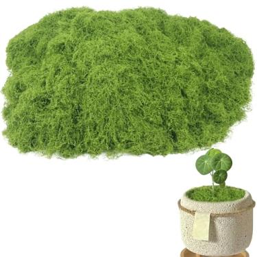 Imagem de FAICOIA Musgo falso para artesanato 156 g musgo falso para plantas musgo verde artificial para decoração de grama sintética para plantadores, artesanato, mesa faça você mesmo, centro de mesa, jardim