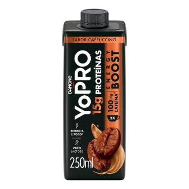 Imagem de Bebida Lactea Energy Boost Cafeina UHT Capuccino 15g De - Yopro