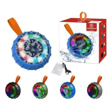 Imagem de Caixa de Som Bluetooth Portátil com Led e Alça à Prova d’Água