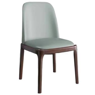 Imagem de Cadeira de jantar moderna de couro PU com design ergonômico e enchimento de espuma de alta densidade (nogueira + cinza claro)