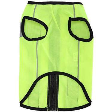 Imagem de Pet Night Safety Casa Jaqueta brilhante Zíper refletivo leve para cães aventuras ao ar livre poliéster e material de algodão como imagens mostradas (M)