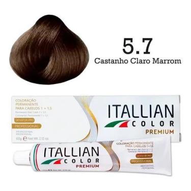 Imagem de Coloração 5.7 Castanho Claro Marrom  Itallian Color