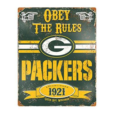 Imagem de Party Animal Placa NFL em relevo de metal vintage Green Bay Packers