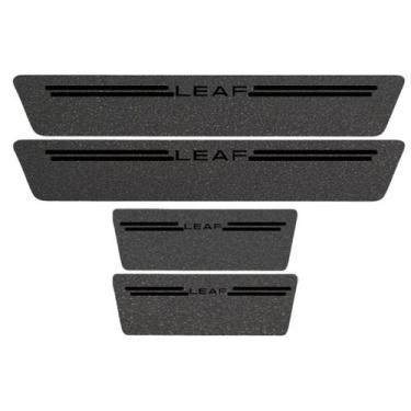 Imagem de Kit Soleira Protetora Porta Premium Black PVC - Leaf - Jhow Adesivos