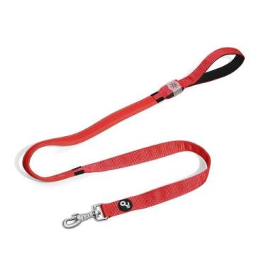 Imagem de Guia para cachorro com LED reforçada Vermelha 2,5x120cm Mimo - PP059