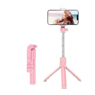 Imagem de Bastão Pau de selfie Tripé Retrátil Com Luz Controle Bluetooth Celular
